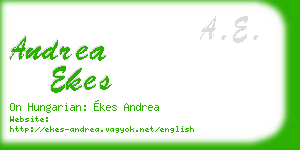 andrea ekes business card