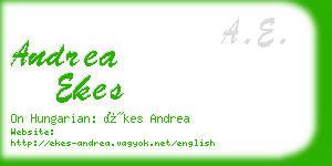 andrea ekes business card